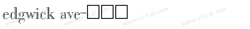 edgwick ave字体转换